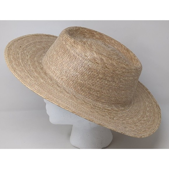 Lack of Color Palma Boater Hat Natural Women Palm Leaf Straw Size Large XL main image 5